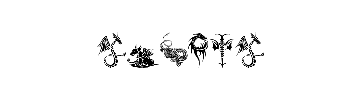 Tribal Dragons Tattoo Designs  Free Fonts Download