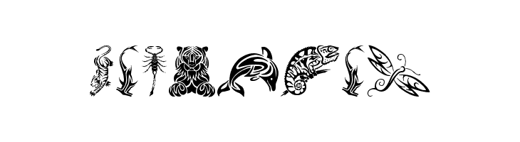 Tribal Animals Tattoo Designs  Free Fonts Download