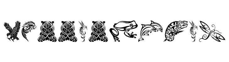 Tribal Animals Tattoo Designs  Free Fonts Download