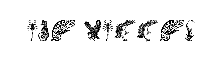 Tribal Animals Tattoo Designs  Free Fonts Download