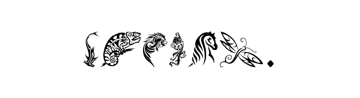 Tribal Animals Tattoo Designs  Free Fonts Download