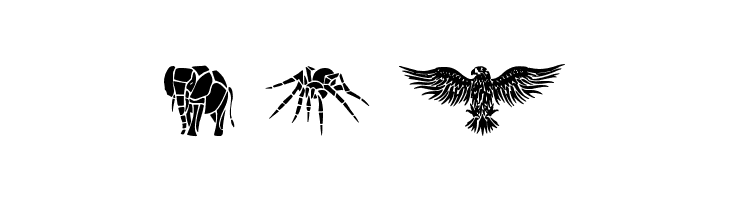 Tribal Animals Tattoo Designs  Free Fonts Download
