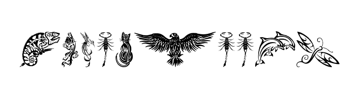 Tribal Animals Tattoo Designs  Free Fonts Download