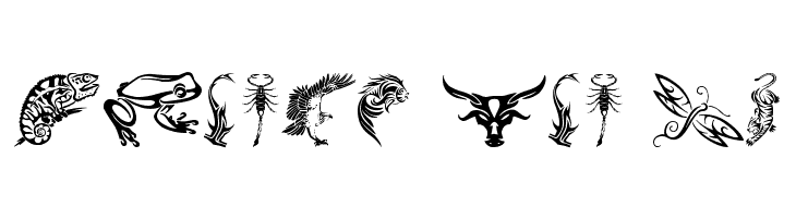Tribal Animals Tattoo Designs  Free Fonts Download