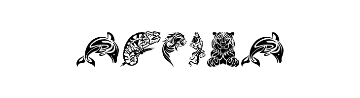 Tribal Animals Tattoo Designs  Free Fonts Download