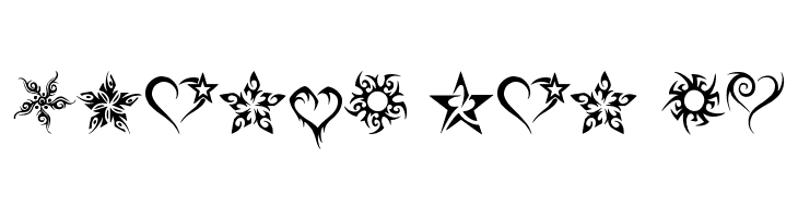 Hearts and Stars  Free Fonts Download