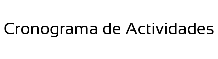 Cronograma%2Bde%2BActividades Sansation Regular Font