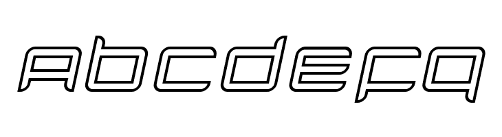 Quarx Outline Italic  Free Fonts Download