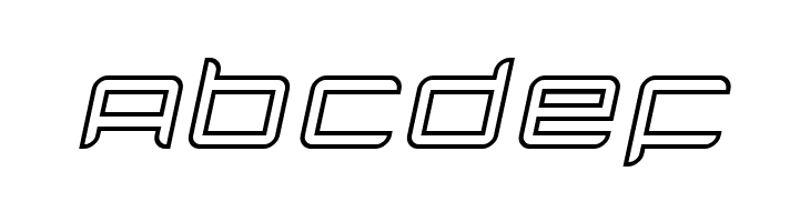 Quarx Outline Italic  Free Fonts Download