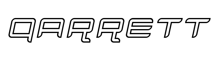 Quarx Outline Italic  Free Fonts Download