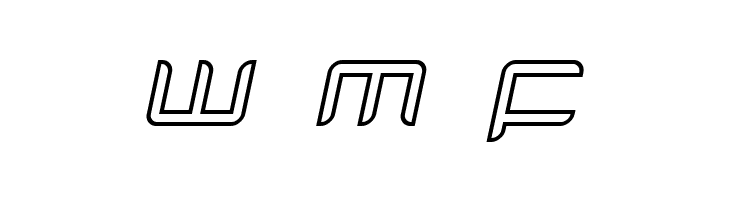 Quarx Outline Italic  Free Fonts Download