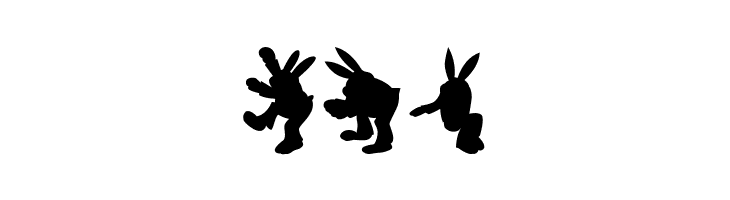 Rabbit35Silhouette  Free Fonts Download