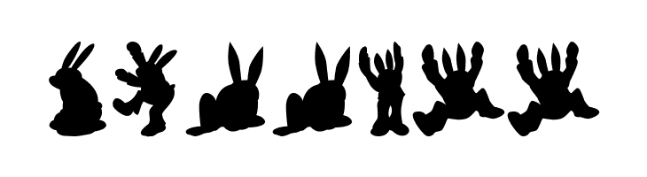 Rabbit35Silhouette  Free Fonts Download