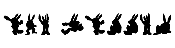 Rabbit35Silhouette  Free Fonts Download