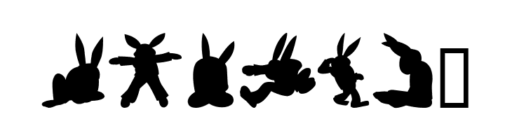 Rabbit35Silhouette  Free Fonts Download