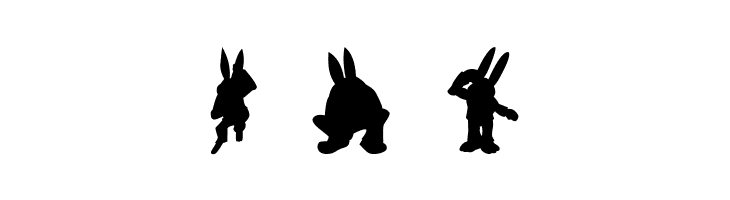 Rabbit35Silhouette  Free Fonts Download