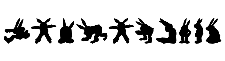 Rabbit35Silhouette  Free Fonts Download