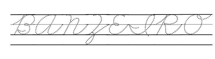 DmoZBCursiveDotLine  Free Fonts Download