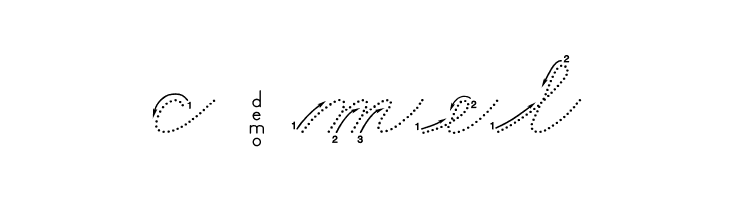 DmoZBCursiveArrowDot  Free Fonts Download