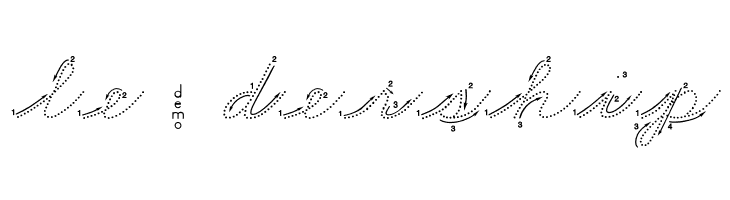 DmoZBCursiveArrowDot  Free Fonts Download