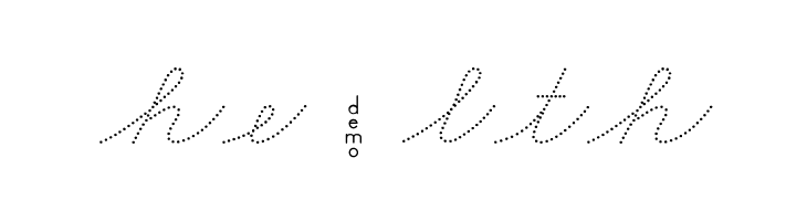 DmoZBCursiveDot  Free Fonts Download