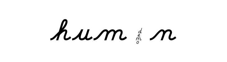 human DmoDNCursive-Bold Font