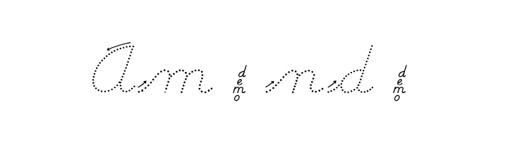 DmoDNCursiveArrowDot  Free Fonts Download