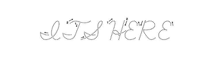 DmoDNCursiveArrowDot  Free Fonts Download