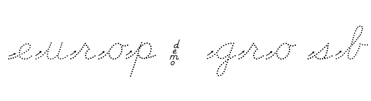 DmoDNCursiveArrowDot  Free Fonts Download