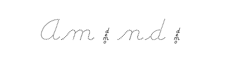 DmoDNCursiveDot  Free Fonts Download