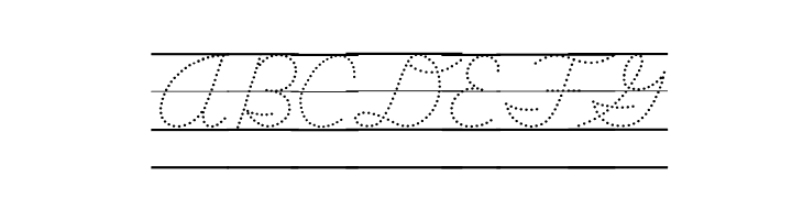 DmoDNCursiveDotLine  Free Fonts Download