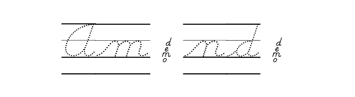 DmoDNCursiveDotLine  Free Fonts Download