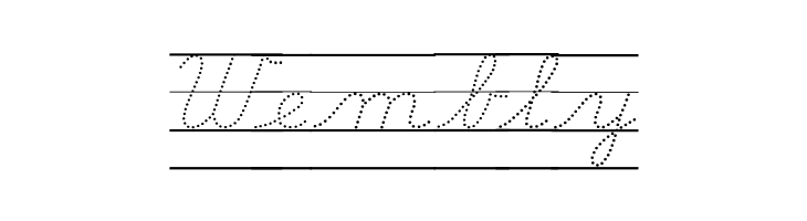 DmoDNCursiveDotLine  Free Fonts Download