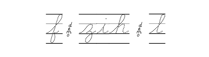 DmoDNCursiveDotLine  Free Fonts Download