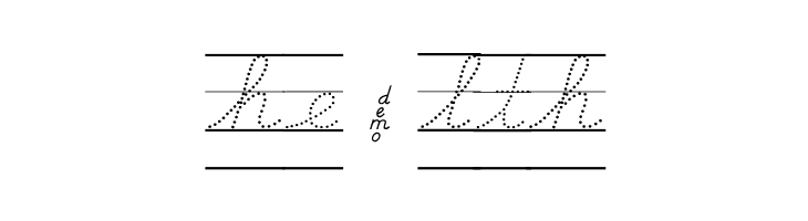 DmoDNCursiveDotLine  Free Fonts Download