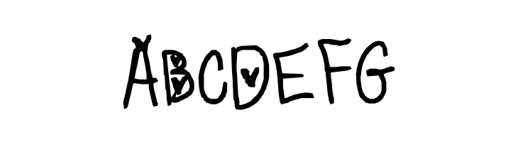 1cara hearts  Free Fonts Download