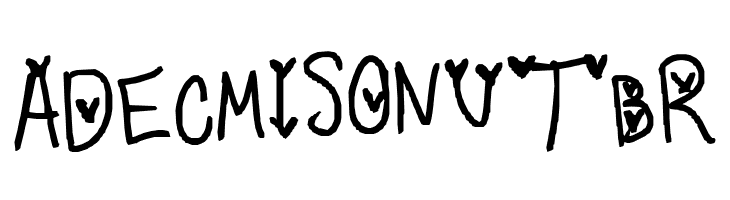 1cara hearts  Free Fonts Download