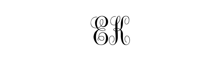 EK Monogram kk sc Font