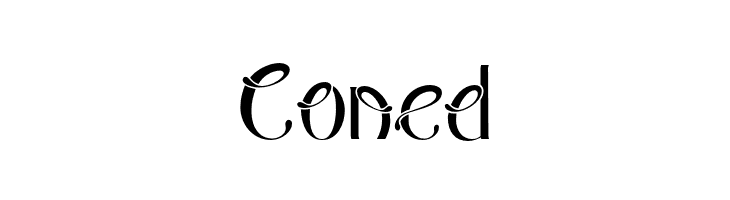Coned pepinot Font