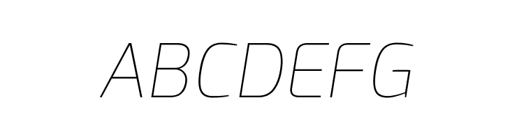 Exo Thin Italic  Free Fonts Download