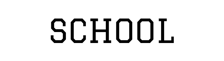 SCHOOL Graduate Font