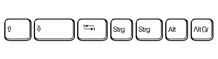 aa QWERTZ-Tasten  Free Fonts Download