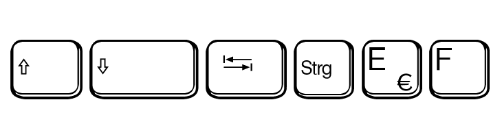 aa QWERTZ-Tasten  Free Fonts Download