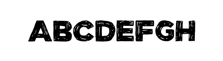 ABCDEFGH Manhattan Hand Bold Font