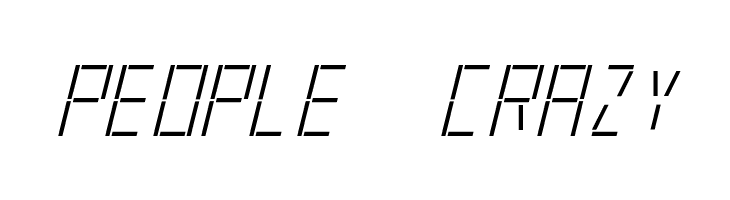 LED Real Italic  Free Fonts Download