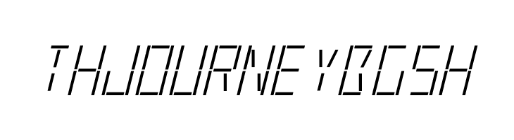 LED Real Italic  Free Fonts Download