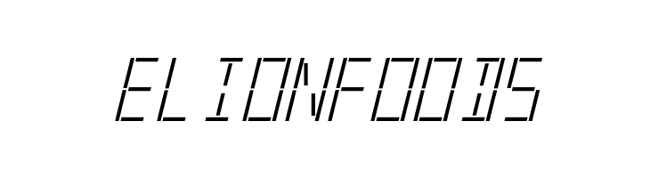 LED Real Italic  Free Fonts Download