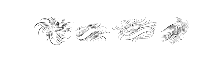 Penmanship Birds and Ornaments Free  Free Fonts Download