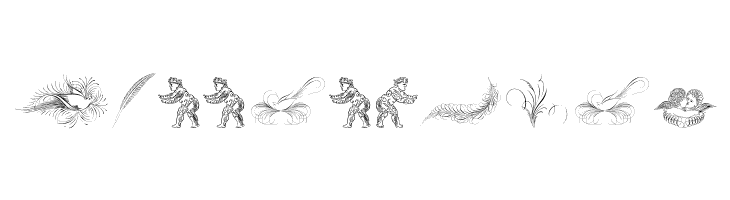 Penmanship Birds and Ornaments Free  Free Fonts Download