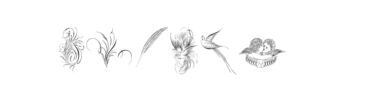 Penmanship Birds and Ornaments Free  Free Fonts Download